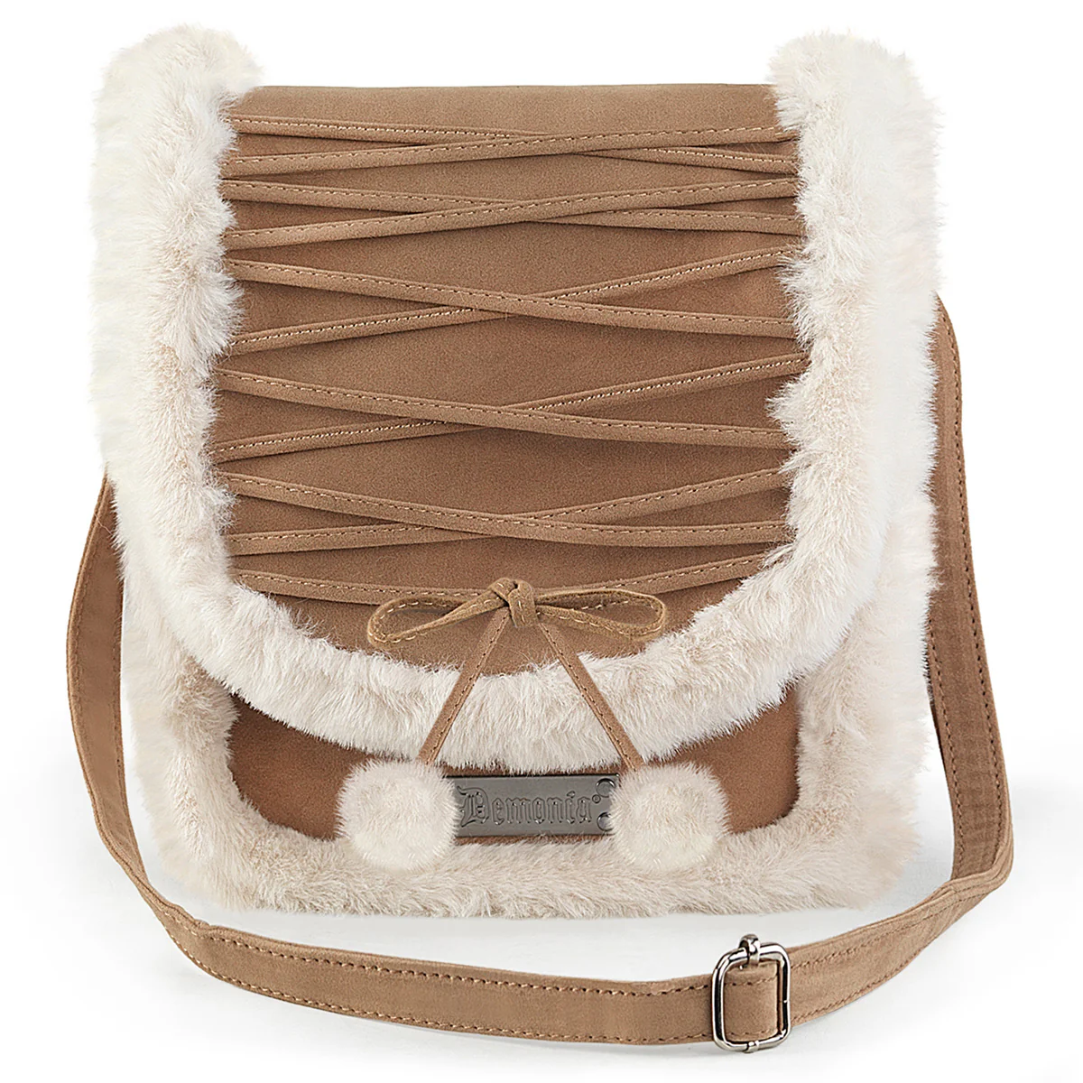 Demonia Faux Fur Crossbody Bag